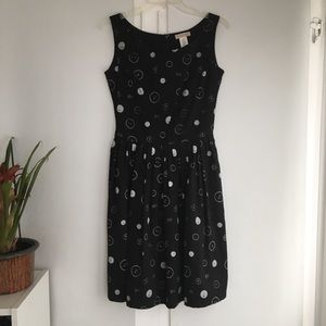 Jesse Kamm Black & White Hand Printed Limited Edition Dress w/Pockets, Size 6